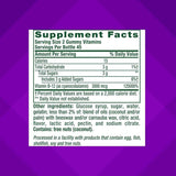 Tabla nutricional del suplemento Vitafusion Vitamina B12 Cereza 90 gomitas