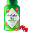 Frasco de suplemento Vitafusion Vitamina B12 Cereza 90 gomitas