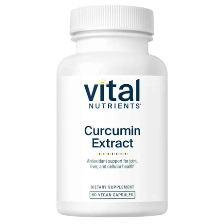 Frasco de suplemento Vital Nutrients Curcumina 60 cápsulas
