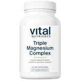 Frasco de suplemento Vital Nutrients Triple Complejo de Magnesio 90 cápsulas