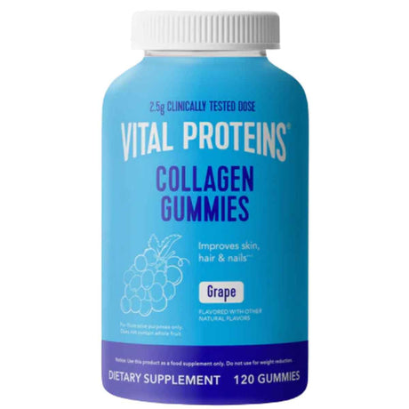 Frasco de suplemento Vital Proteins Colágeno Uva 120 gomitas