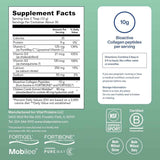 Tabla nutricional del suplemento Vital Proteins Complejo de Colágeno Bioactivo 365 g
