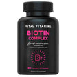 Frasco de suplemento Vital Vitamins Biotin Complex con Colágeno y Ácido Hialurónico 60 cápsulas