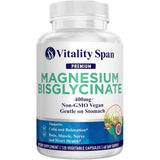 Vitality Span bisglicinato de magnesio 400 mg por porción, frasco de 120 cápsulas