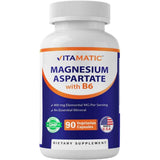 Vitamatic aspartato de magnesio, 90 cápsulas vegetarianas, vista frontal.