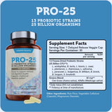 Tabla nutricional del suplemento Vitamin Bounty Pro-25 30 cápsulas vegetales