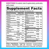 Tabla nutricional del suplemento Vitamin World Colágeno Tipo I y III Cabello, Piel y Uñas 240 cápsulas