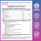Tabla nutricional del suplemento Vitamin World Omega 3, 6 & 9 240 cápsulas blandas