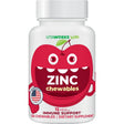 Frasco de suplemento VitaWorks Citrato de Zinc Cereza 15 mg 120 tabletas masticables