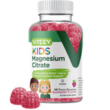 Frasco de VITEEY Magnesium Citrate Gummies sabor frambuesa de 60 gomitas