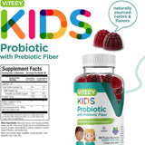 Tabla nutricional del suplemento Viteey Probióticos con Fibra Prebiótica sabor Bayas 60 gomitas