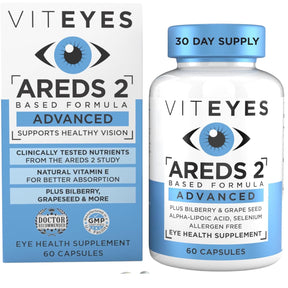 Frasco de suplemento Viteyes Fórmula AREDS 2 Avanzada 60 cápsulas