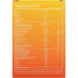 Tabla nutricional del suplemento Vivioptal Multivitamínico Fórmula Alemana 90 cápsulas blandas