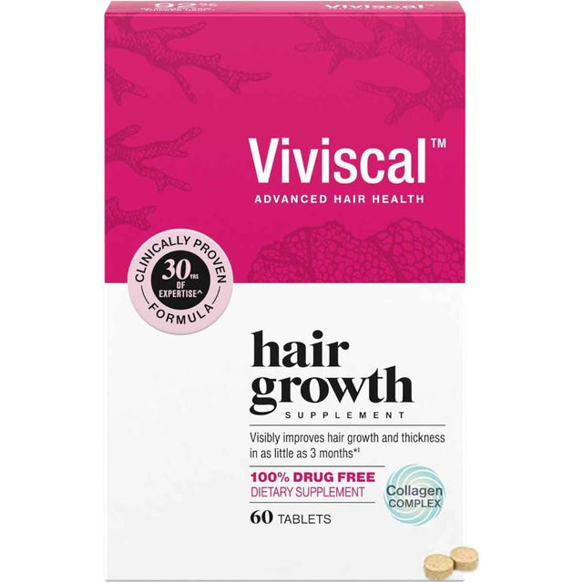 Frasco de suplemento Viviscal AminoMar Marine Complex 60 tabletas