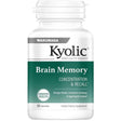 Frasco de suplemento Wakunaga Kyolic Memoria Cerebral 90 cápsulas