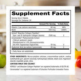 Tabla nutricional del suplemento Webber Naturals Colágeno con Ceramidas 120 tabletas