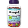 Frasco de suplemento Webber Naturals Omega-3 con CoQ10 80 cápsulas blandas