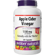 Frasco de suplemento Webber Naturals Vinagre de Sidra de Manzana 1500 mg 240 cápsulas