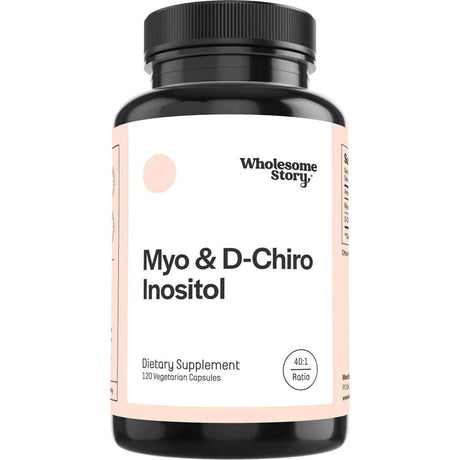 Frasco de suplemento Wholesome Story Myo & D-Chiro Inositol 120 cápsulas
