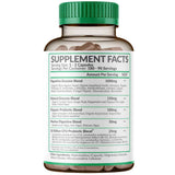 Tabla nutricional del suplemento Wholesome Wellness Enzimas Digestivas 180 cápsulas