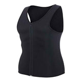 Detalles de la faja chaleco Wonderience con cierre frontal y material de neopreno.