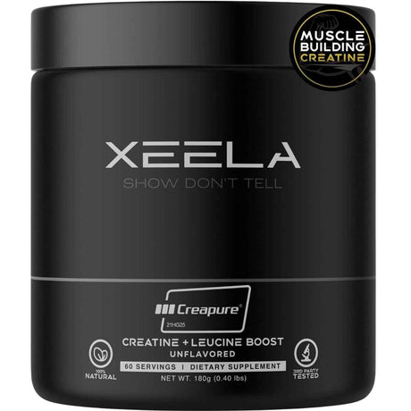 Frasco de suplemento XEELA Creatina Creapure® con Leucina 60 Servicios Polvo