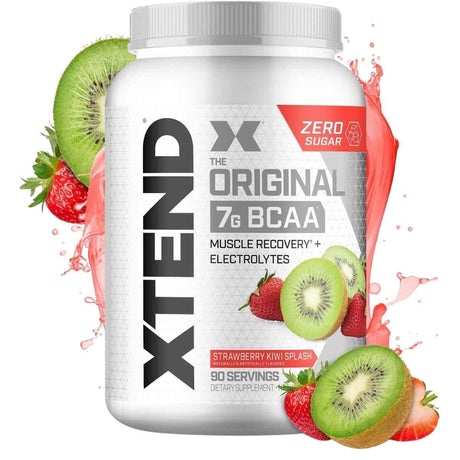 Frasco de suplemento XTEND Original 7g BCAA Strawberry Kiwi Splash 90 servicios