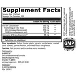 Información del suplemento de XYMOGEN CoQmax Omega 50 mg, 120 cápsulas blandas