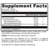 Información del suplemento de XYMOGEN CoQmax Omega 50 mg, 30 cápsulas blandas