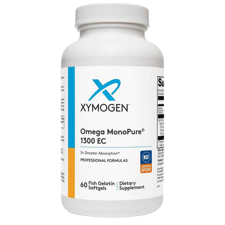 XYMOGEN Omega MonoPure 1300 EC omega 3 60 cápsulas blandas frontal