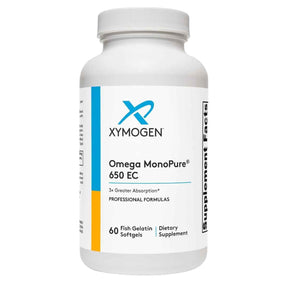 XYMOGEN Omega MonoPure 650 EC omega 3 60 cápsulas blandas frontal