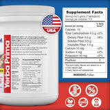 Tabla nutricional del suplemento Yerba Prima Cáscaras Enteras de Psyllium 567 g polvo