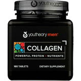 Frasco de suplemento Youtheory Colágeno Hidrolizado para Hombres 160 tabletas