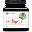 Frasco de suplemento Youtheory Colágeno Hidrolizado y Vitamina C 120 tabletas