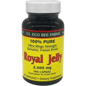 Frasco de suplemento Y.S. Eco Bee Farms Jalea Real Liofilizada 2000 mg 35 cápsulas