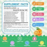 Tabla nutricional del suplemento ZEBORA Probióticos y Prebióticos para Niños 30 paquetes