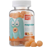 Frasco de suplemento Zahler Citrato de Magnesio para Niños 100 mg 60 Gomitas Sabor Melocotón 