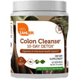Frasco de suplemento Zahler Colon Cleanse Sabor Pepino-Menta 10 dosis 99 g polvo