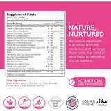 Tabla nutricional del suplemento ZAHLER Mighty Mini Prenatal + DHA 90 cápsulas blandas