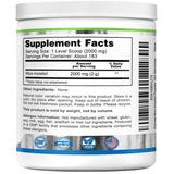 Tabla Supplement Facts Zazzee Myo-Inositol en polvo 366 g