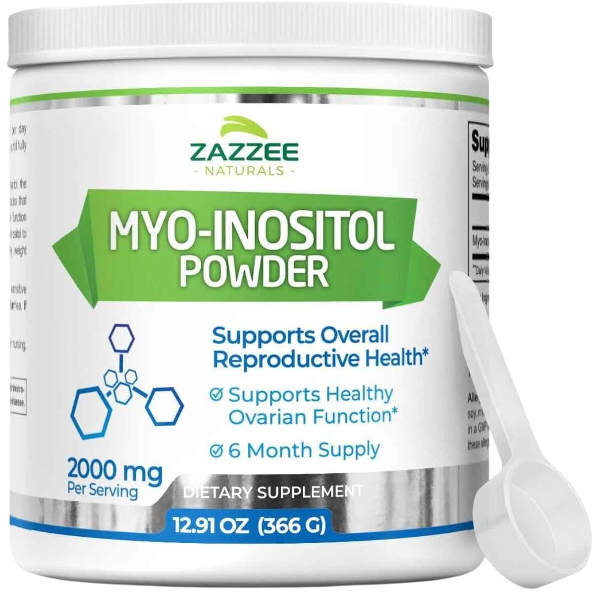 Zazzee Myo-Inositol en polvo 366 g