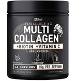 Frasco de suplemento Zeal Naturals Multi Colágeno Péptidos sin sabor 45 Servicios