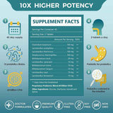 Tabla nutricional del suplemento ZEBORA Probióticos para Hombres y Prebióticos 90 tabletas