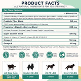 Tabla nutricional del suplemento ZEBORA Probióticos para Perros y Gatos 120 masticables