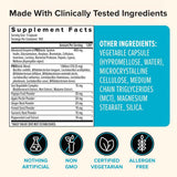 Tabla nutricional del suplemento Zenwise Enzimas Digestivas Plus Probióticos 100 cápsulas