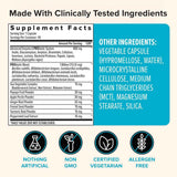 Tabla nutricional del suplemento Zenwise Enzimas Digestivas Plus Probióticos 45 cápsulas