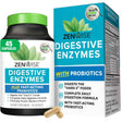 Frasco de suplemento Zenwise Enzimas Digestivas Plus Probióticos 45 cápsulas