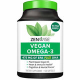 Frasco de zenwise Omega 3 vegano de aceite de algas de 120 cápsulas blandas