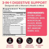 Tabla nutricional del suplemento Zenwise Probióticos Digestivos 3-en-1 para Mujeres 60 cápsulas