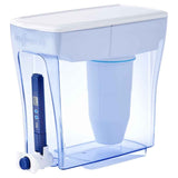 ZeroWater dispensador de agua con filtro de 5 etapas y medidor TDS 20 tazas frontal